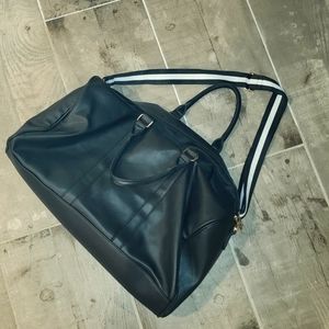 Faux Leather Overnight Bag